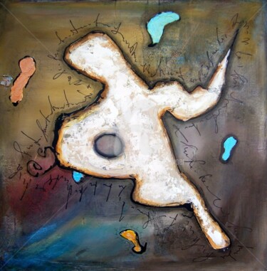 Umschrieben I Acryl/LW 80x80 J2014 Schlapper Cäcilia 绘画 标题为“Umschrieben I Acryl…” 由Cäcilia Schlapper, 原创艺术品, 丙烯 安装在木质担架架上