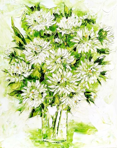 绘画 标题为“Asters Painting Bou…” 由Svitlana Prokopalo, 原创艺术品, 油