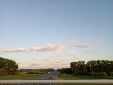 Фотография под названием "Sunset on the road" - Natalia Ivanova, Подлинное произведение искусства, Цифровая фотография
