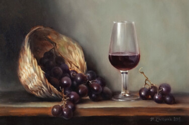 绘画 标题为“Raisins et un verre…” 由Maria Zhiltsova, 原创艺术品, 油