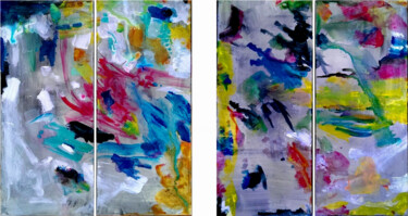 Peinture intitulée "Entre lumière et ch…" par Olivia Appelius, Œuvre d'art originale, Acrylique Monté sur Châssis en bois