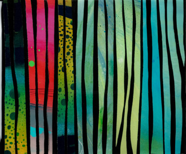 Peinture intitulée "Entre deux eaux" par Chantal Proulx, Œuvre d'art originale, Acrylique Monté sur Panneau de bois