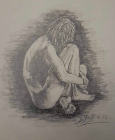"Longue nuit…" başlıklı Resim Laurence Dufour tarafından, Orijinal sanat, Grafit