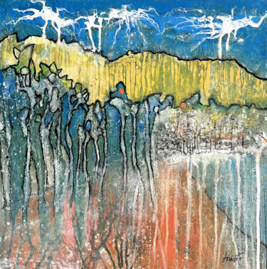 Peinture intitulée "Promenade des angla…" par Gilles Hancotte, Œuvre d'art originale, Acrylique