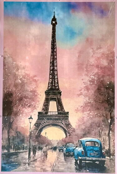 图画 标题为“La Tour Eiffel (Ele…” 由Patrice Le Houedec, 原创艺术品, AI生成的图像