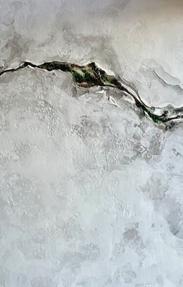 Painting titled "Green Scar" by Viktoria Kuprina, Original Artwork, Acrylic
