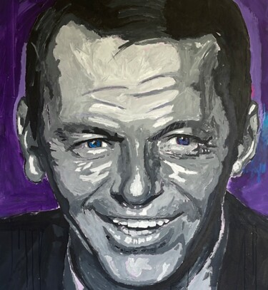 Malarstwo zatytułowany „Sinatra” autorstwa Fran Neuville, Oryginalna praca, Akryl