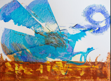 「No phoenix without…」というタイトルの絵画 Manuel Backerによって, オリジナルのアートワーク, アクリル