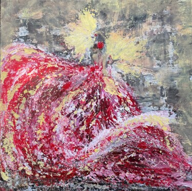 Painting titled "La danseuse" by Killian Marquer (Killmyart), Original Artwork, Acrylic Mounted on Other rigid panel