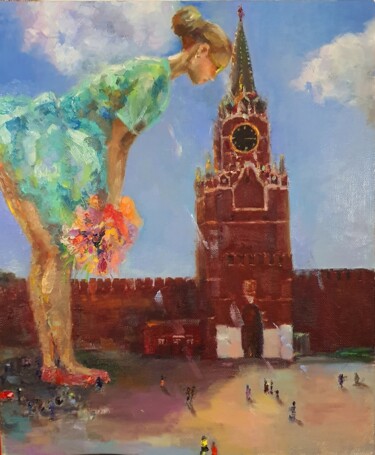 Pittura intitolato "Моя Москва" da Lika Meller, Opera d'arte originale, Olio