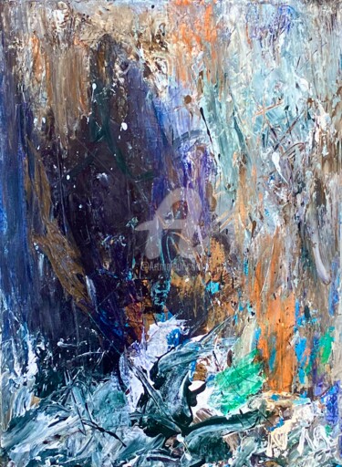 Peinture intitulée "Graffitis Cahotiques" par Nathalie Morin, Œuvre d'art originale, Acrylique Monté sur Châssis en bois