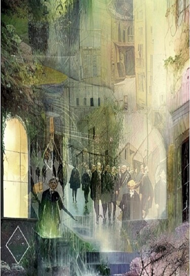 数字艺术 标题为“Городские миражи 5” 由Alya Veresk, 原创艺术品, 数字油画