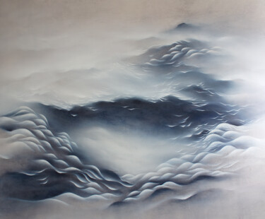 Painting titled "By the crash of a w…" by Francesca Borgo, Original Artwork, Acrylic Mounted on Wood Stretcher frame