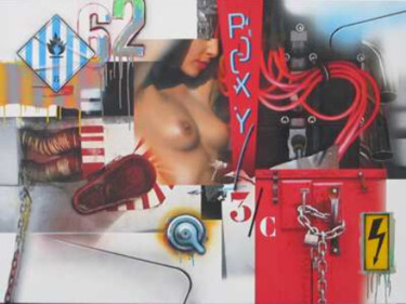 Nu / Roxy Peinture intitulée "Nu / Roxy" par Peter Klasen, Œuvre d'art originale