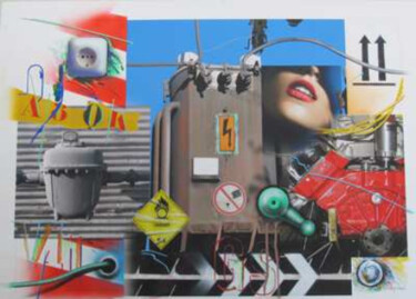 Peinture intitulée "Lost Landscape n°37…" par Peter Klasen, Œuvre d'art originale