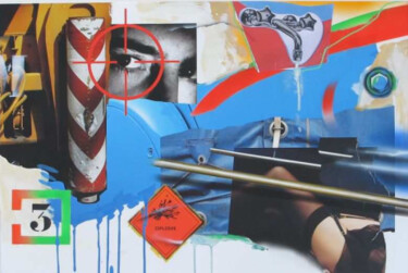 Peinture intitulée "Lost Landscape n°55…" par Peter Klasen, Œuvre d'art originale