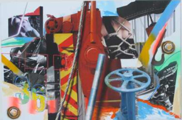 Peinture intitulée "Lost Landscape n°58…" par Peter Klasen, Œuvre d'art originale
