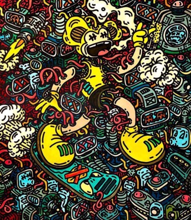 Painting titled "THE FACTORY XX 8" by Aninta Boonnotok, Original Artwork