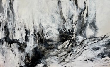 绘画 标题为“Black and white fan…” 由Miri Baruch, 原创艺术品, 丙烯