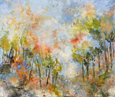 Painting titled "Forest" by Miri Baruch, Original Artwork, Acrylic