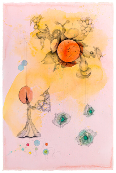 Dessin intitulée "Omaggio a Kandinsky" par Artegambasin, Œuvre d'art originale, Crayon