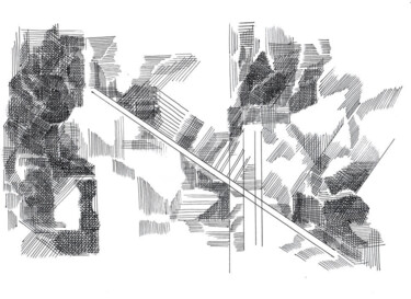图画 标题为“no machine / 11 24” 由Lothar Neumann, 原创艺术品, 圆珠笔
