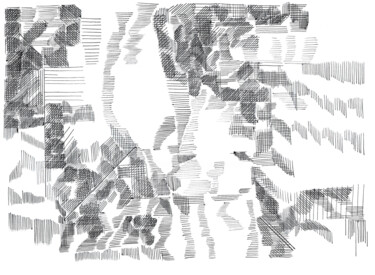图画 标题为“no machine / 12 / 24” 由Lothar Neumann, 原创艺术品, 圆珠笔