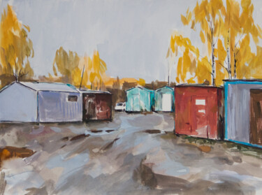 Painting titled "Autumn etude" by Yuliya Kachan, Original Artwork, Watercolor