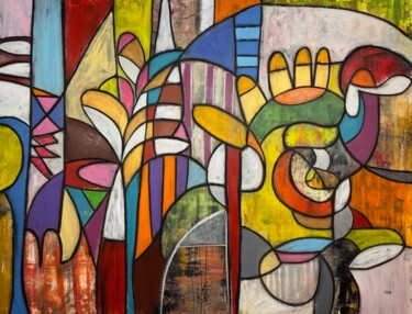 Peinture intitulée "jungle" par Federico Pinto Schmid, Œuvre d'art originale, Acrylique