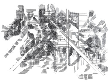 图画 标题为“no machine / 15 / 24” 由Lothar Neumann, 原创艺术品, 圆珠笔