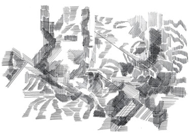图画 标题为“no machine  16 / 24” 由Lothar Neumann, 原创艺术品, 圆珠笔