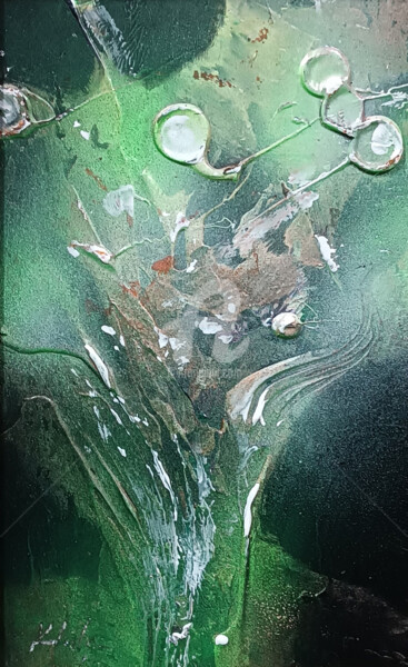 Small size framed spring colors still life oneiric art by O 绘画 标题为“Small size framed s…” 由Kloska Ovidiu, 原创艺术品, 丙烯