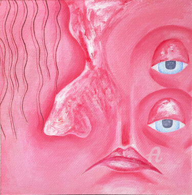 绘画 标题为“Self-portrait” 由Maaike Plugge, 原创艺术品, 丙烯