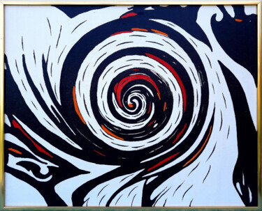 the abstract “Spiral” 绘画 标题为“the abstract “Spira…” 由Tatiana Yasin, 原创艺术品, 丙烯 安装在纸板上
