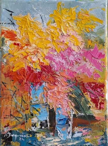 Peinture intitulée "Un petit bouquet so…" par Jean-Pierre Duquaire, Œuvre d'art originale, Huile