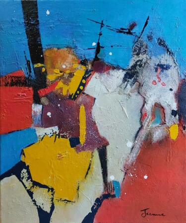 Painting titled "REF 5-24 - Composit…" by Jeanne, Original Artwork, Acrylic Mounted on Wood Stretcher frame