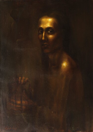 绘画 标题为“Self-portrait 1994.” 由Konstantinos Efimidis, 原创艺术品, 油