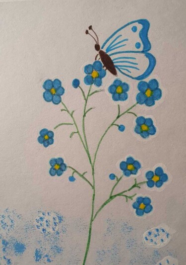 「Бабочка」というタイトルの絵画 Flower Planetによって, オリジナルのアートワーク, アクリル
