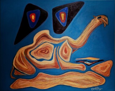 Painting titled "The beauty of camel…" by Omar Yousef Alrashed, Original Artwork, Acrylic