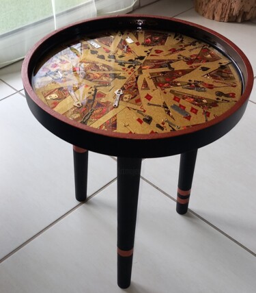 Peinture intitulée "Relooking table" par Sobo, Œuvre d'art originale, Acrylique