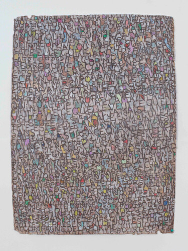 Peinture intitulée "Disparités, papier…" par Alain Blondel, Œuvre d'art originale, Huile