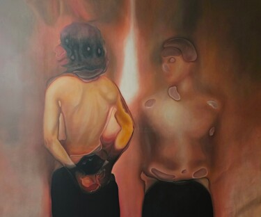 Schilderij getiteld "INFEDES" door Stefano Mazzolini, Origineel Kunstwerk, Olie