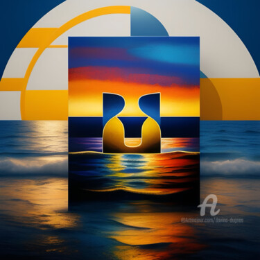 Seascape abstract adventure Digital Arts titled "Seascape abstract a…" by Davina Dugnas, Original Artwork, 2D Digital Work