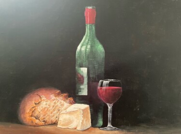 绘画 标题为“Nature morte au cam…” 由Jacques Dolley, 原创艺术品, 丙烯 安装在木质担架架上