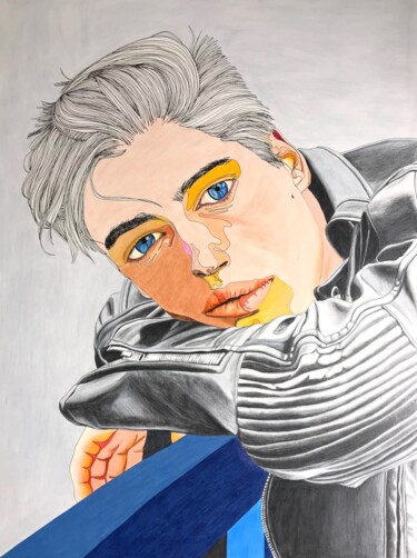 图画 标题为“Portrait de Nick Vo…” 由Sandrine Borgniet, 原创艺术品, 铅笔