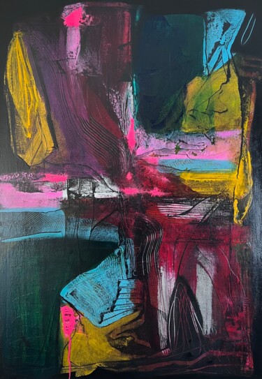 Pittura intitolato "Twilight Mirage" da Xenia Beliayeva, Opera d'arte originale, Acrilico Montato su Telaio per barella in l…