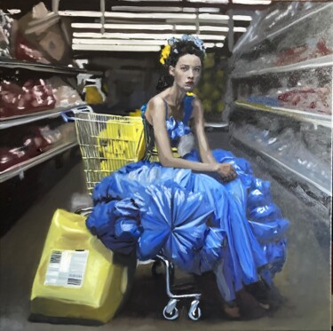 Painting titled "Multiplier les réal…" by Elodie Lemerle, Original Artwork, Oil Mounted on Wood Stretcher frame