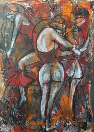 "Avant le Gala" başlıklı Tablo Carine Berbain tarafından, Orijinal sanat, Akrilik Ahşap Sedye çerçevesi üzerine monte edilmiş