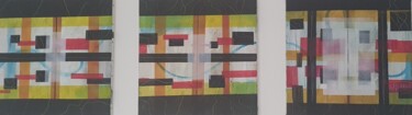 Malerei mit dem Titel "Triptyque n°1" von Evelyne Siaudeau, Original-Kunstwerk, Acryl Auf Keilrahmen aus Holz montiert