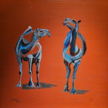 Painting titled "The beauty of camel…" by Omar Yousef Alrashed, Original Artwork, Acrylic